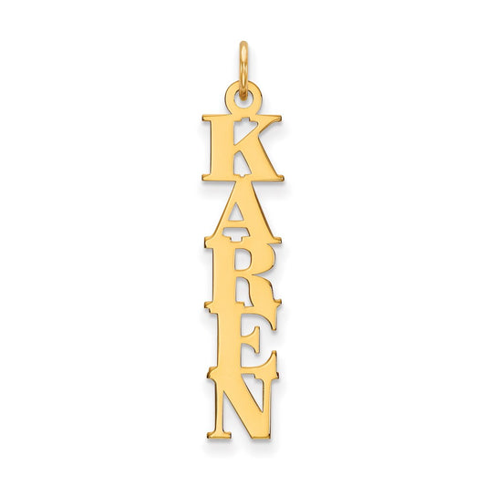 Gold Plated Sterling Silver/Gold Name Plate Charm