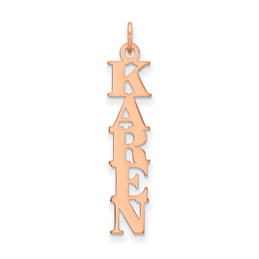14K Rose Gold Name Plate Charm