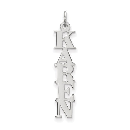 14K White Gold Name Plate Charm