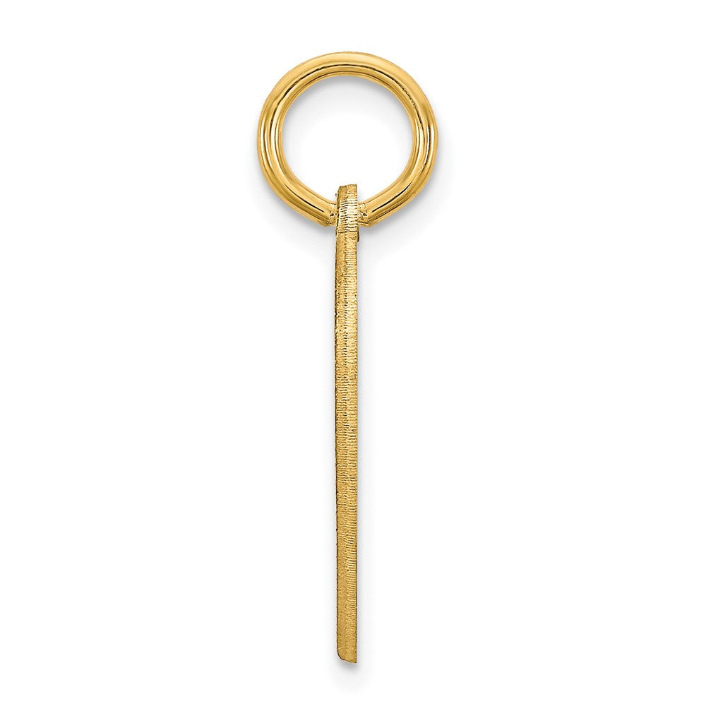 14K Yellow Gold Small Heart Disc Name Charm