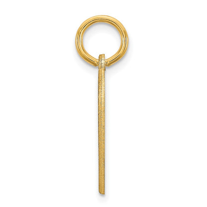 14K Yellow Gold Small Heart Disc Name Charm