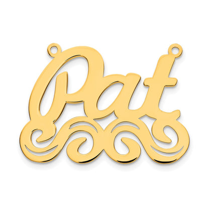 14K Yellow Gold Large Polished Name Plate