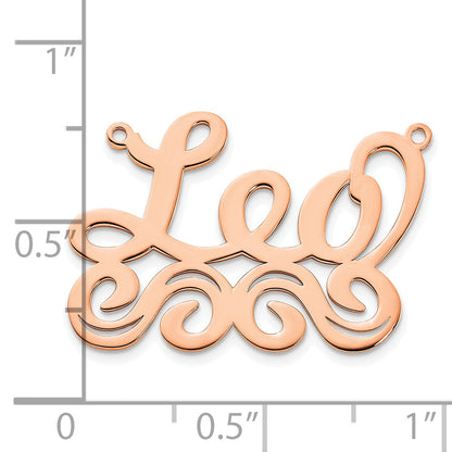 Rose Plated Sterling Silver/Rose Medium Polished Name Plate