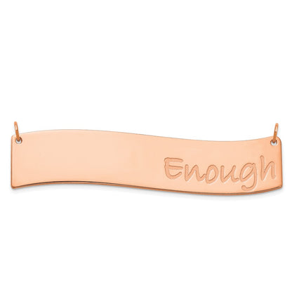 14K Rose Gold Medium Bradley Hand Curved Bar Necklace