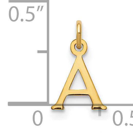 14k Yellow Gold 14ky Cutout Letter A Initial Pendant