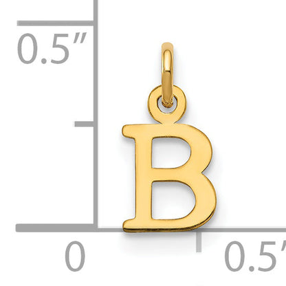 14k Yellow Gold 14ky Cutout Letter B Initial Pendant