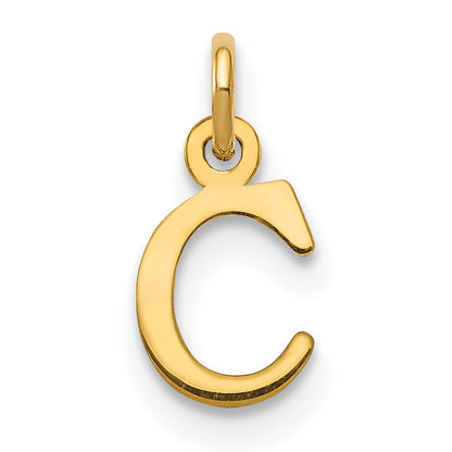14k Yellow Gold 14ky Cutout Letter C Initial Pendant