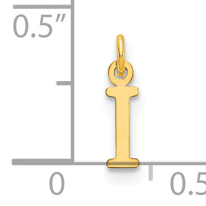 14k Yellow Gold 14ky Cutout Letter I Initial Pendant