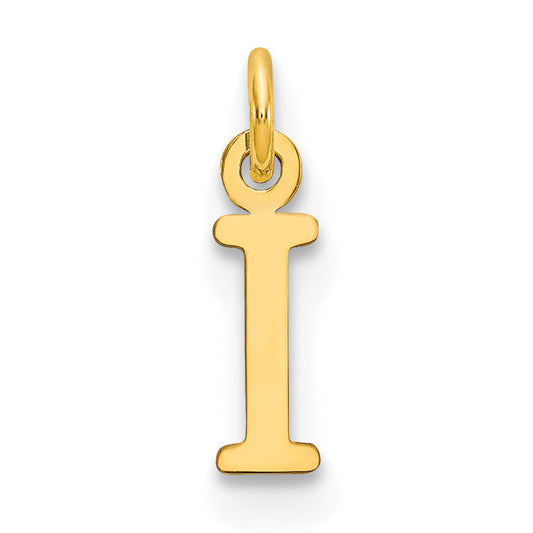 14k Yellow Gold 14ky Cutout Letter I Initial Pendant