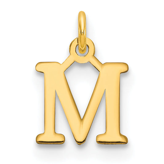 14k Yellow Gold 14ky Cutout Letter M Initial Pendant