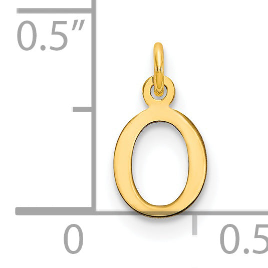 14k Yellow Gold 14ky Cutout Letter O Initial Pendant