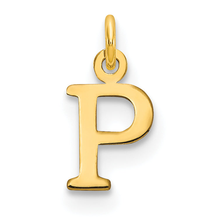 14k Yellow Gold 14ky Cutout Letter P Initial Pendant