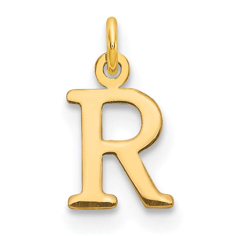 14k Yellow Gold 14ky Cutout Letter R Initial Pendant