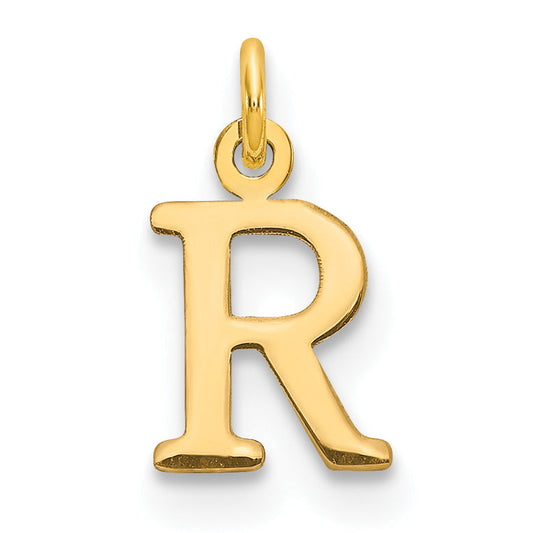 14k Yellow Gold 14ky Cutout Letter R Initial Pendant