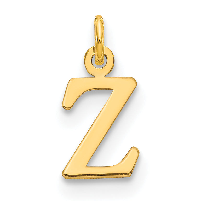 14k Yellow Gold 14ky Cutout Letter Z Initial Pendant