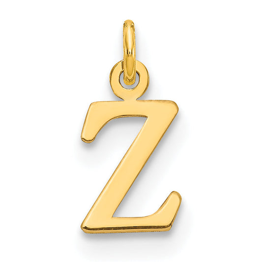 14k Yellow Gold 14ky Cutout Letter Z Initial Pendant