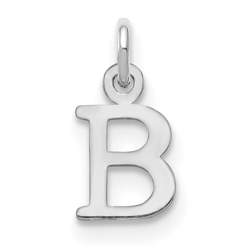 10K White Gold 10Kw Cutout Letter B Initial Charm