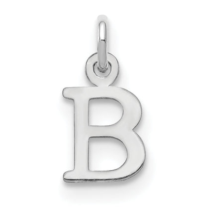 10K White Gold 10Kw Cutout Letter B Initial Charm