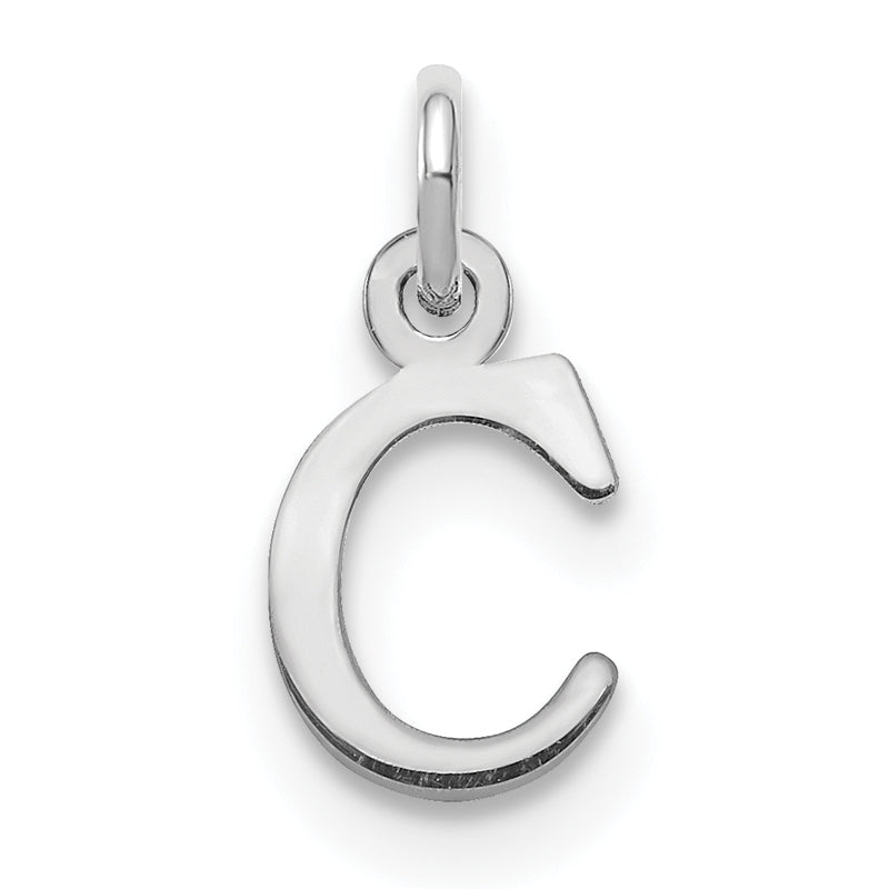 14k White Gold 14kw Cutout Letter C Initial Pendant