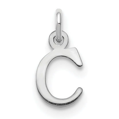 14k White Gold 14kw Cutout Letter C Initial Pendant