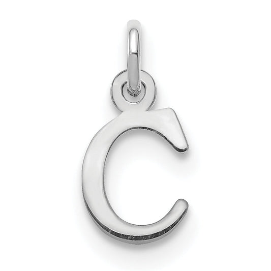 10K White Gold 10Kw Cutout Letter C Initial Charm