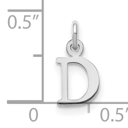 14k White Gold 14kw Cutout Letter D Initial Pendant
