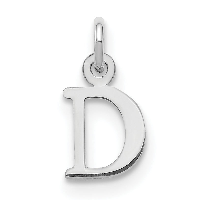 14k White Gold 14kw Cutout Letter D Initial Pendant