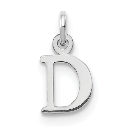 14k White Gold 14kw Cutout Letter D Initial Pendant
