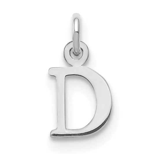 10K White Gold 10Kw Cutout Letter D Initial Charm