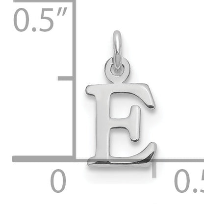 10K White Gold 10Kw Cutout Letter E Initial Charm