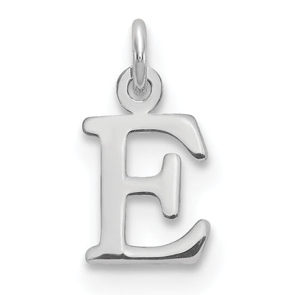 14k White Gold 14kw Cutout Letter E Initial Pendant