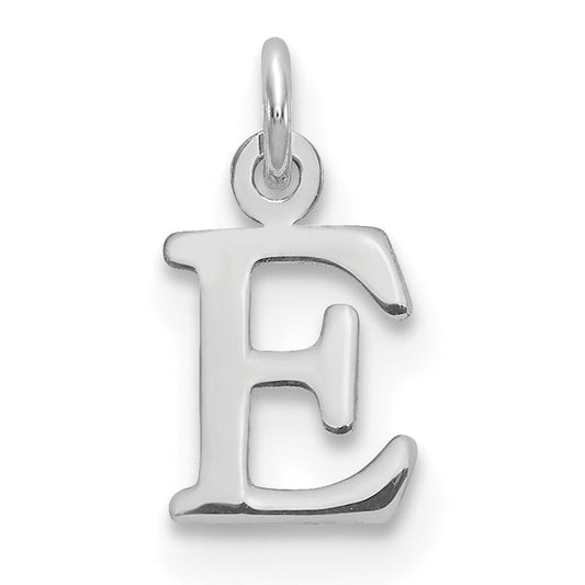 10K White Gold 10Kw Cutout Letter E Initial Charm