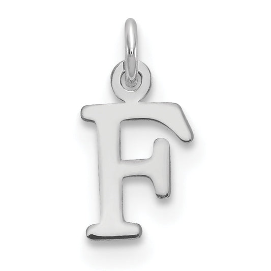 10K White Gold 10Kw Cutout Letter F Initial Charm