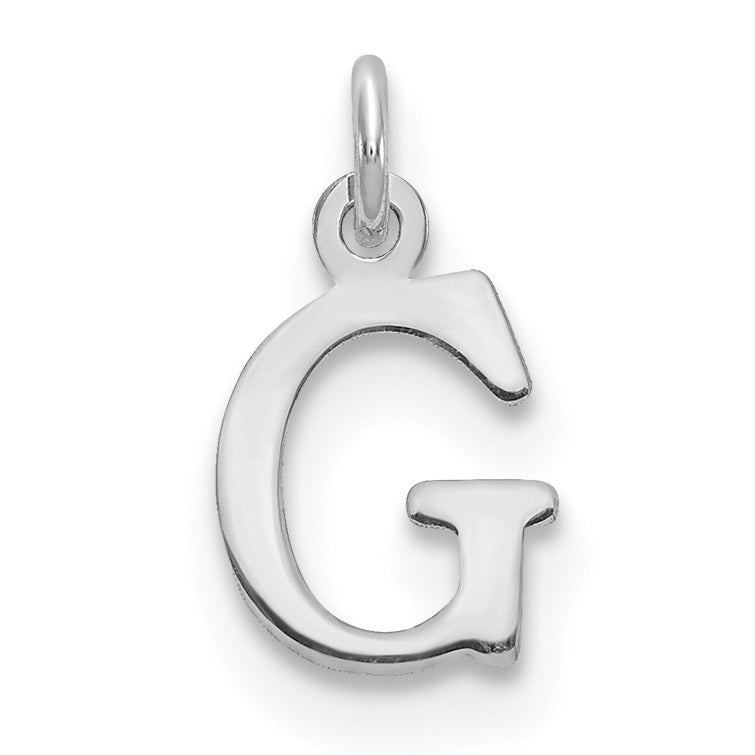 14k White Gold 14kw Cutout Letter G Initial Pendant