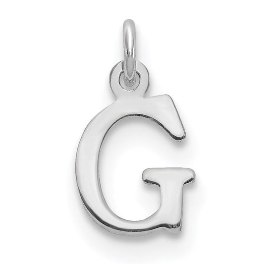 14k White Gold 14kw Cutout Letter G Initial Pendant