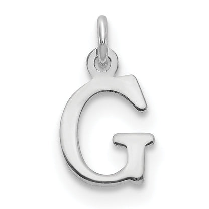 10K White Gold 10Kw Cutout Letter G Initial Charm