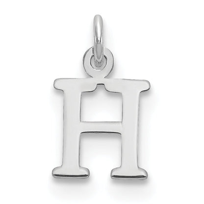 10K White Gold 10Kw Cutout Letter H Initial Charm