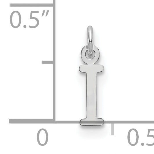 14k White Gold 14kw Cutout Letter I Initial Pendant