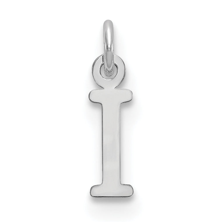 14k White Gold 14kw Cutout Letter I Initial Pendant
