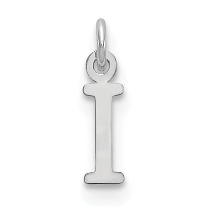 10K White Gold 10Kw Cutout Letter I Initial Charm