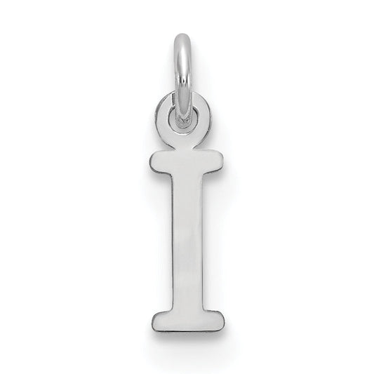 10K White Gold 10Kw Cutout Letter I Initial Charm
