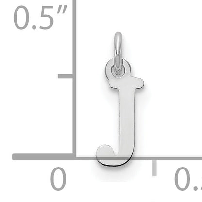 14k White Gold 14kw Cutout Letter J Initial Pendant