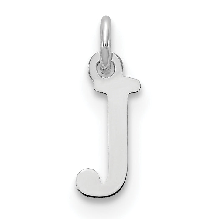 14k White Gold 14kw Cutout Letter J Initial Pendant