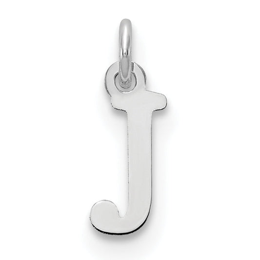10K White Gold 10Kw Cutout Letter J Initial Charm