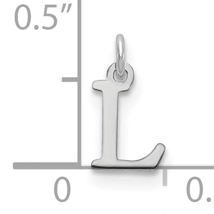 14k White Gold 14kw Cutout Letter L Initial Pendant