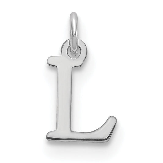 14k White Gold 14kw Cutout Letter L Initial Pendant