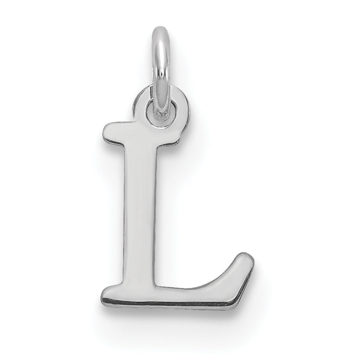 10K White Gold 10Kw Cutout Letter L Initial Charm