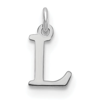 10K White Gold 10Kw Cutout Letter L Initial Charm
