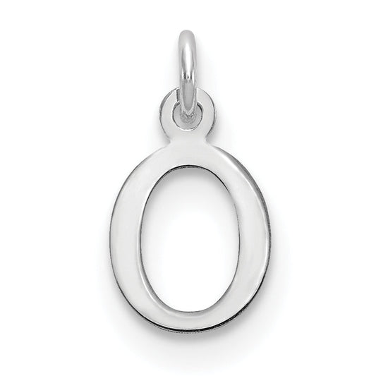 14k White Gold 14kw Cutout Letter O Initial Pendant