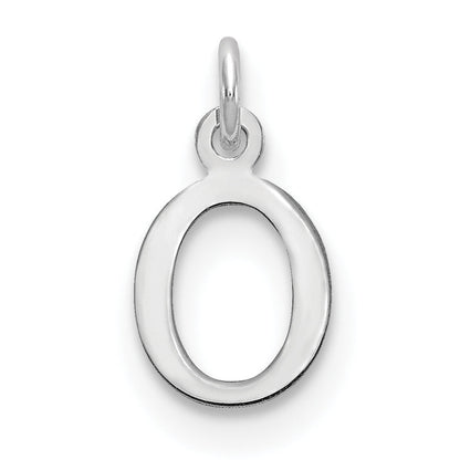 10K White Gold 10Kw Cutout Letter O Initial Charm